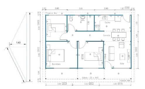 plano vivienda americana